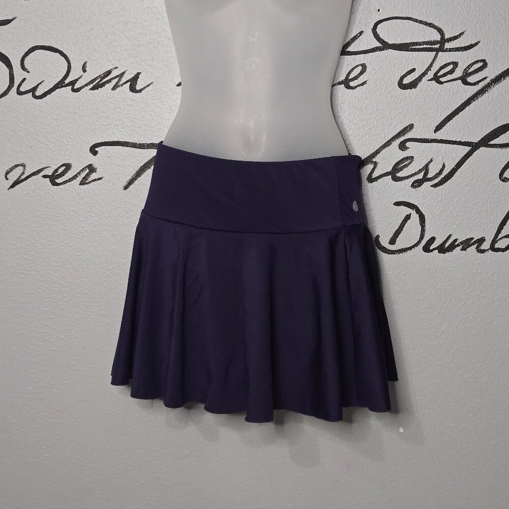 Navy Tennis Golf Pickleball Skirt Athletic Skort Built-in Shorts With Pockets, L